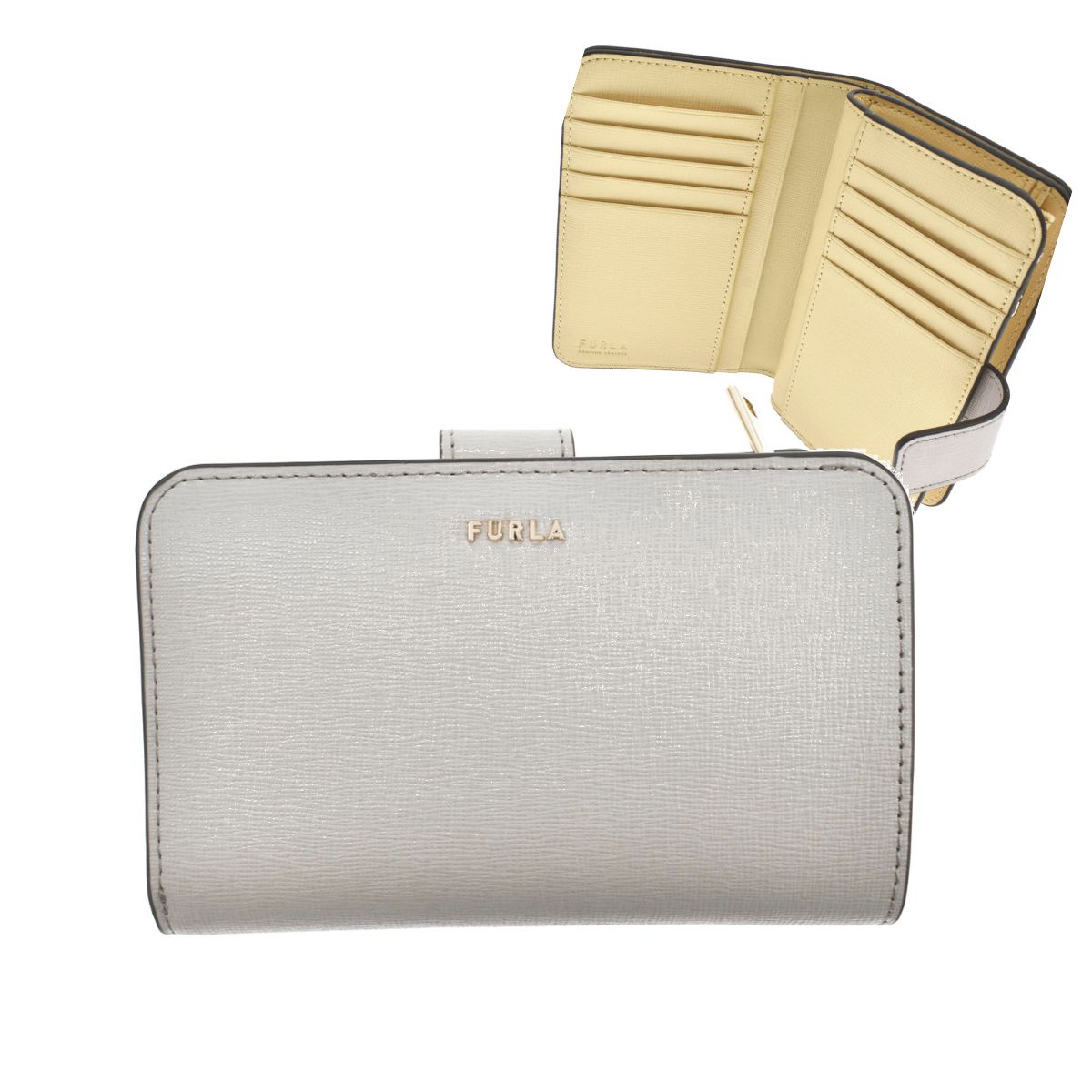 フルラ FURLA 2つ折り財布 コンパクト財布 ミニ財布 バビロン BABYLON M COMPACT WALLET ライトグレー PERLA e  FRANGIPANE int. レディース PCX9UNO B30000 1007S 2022年のクリスマスの特別な衣装