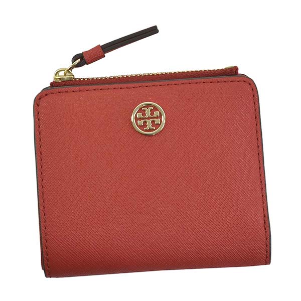 半額品 最大1000円offクーポン配布中 スーパーセール期間限定 トリーバーチ Tory Burch 2つ折小銭付き財布 ロビンソン ミニ財布 レディース レッド コンパクト Robinson Mini Wallet 612 Brilliant Red 日本製 Tiqs Com Br
