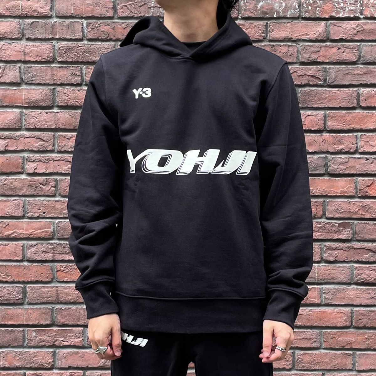 らないシン Y-3 - Y-3 黒パーカー Lサイズ メンズ 七分袖の通販 by
