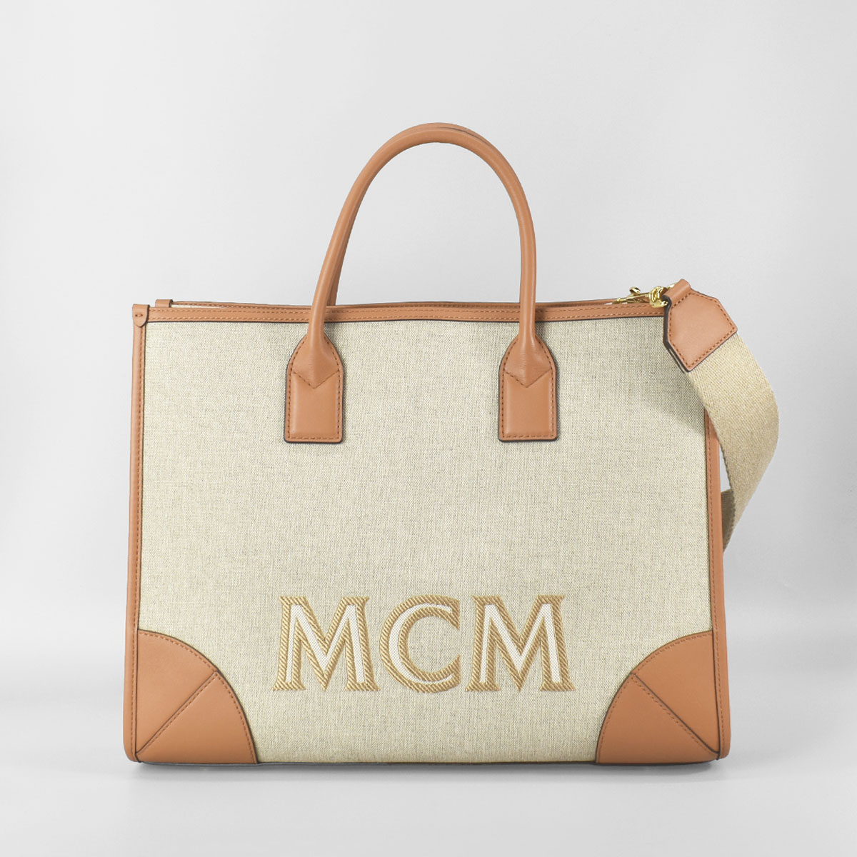 上品なスタイル エムシーエム MCM トートバッグ キャンバストート 2WAY