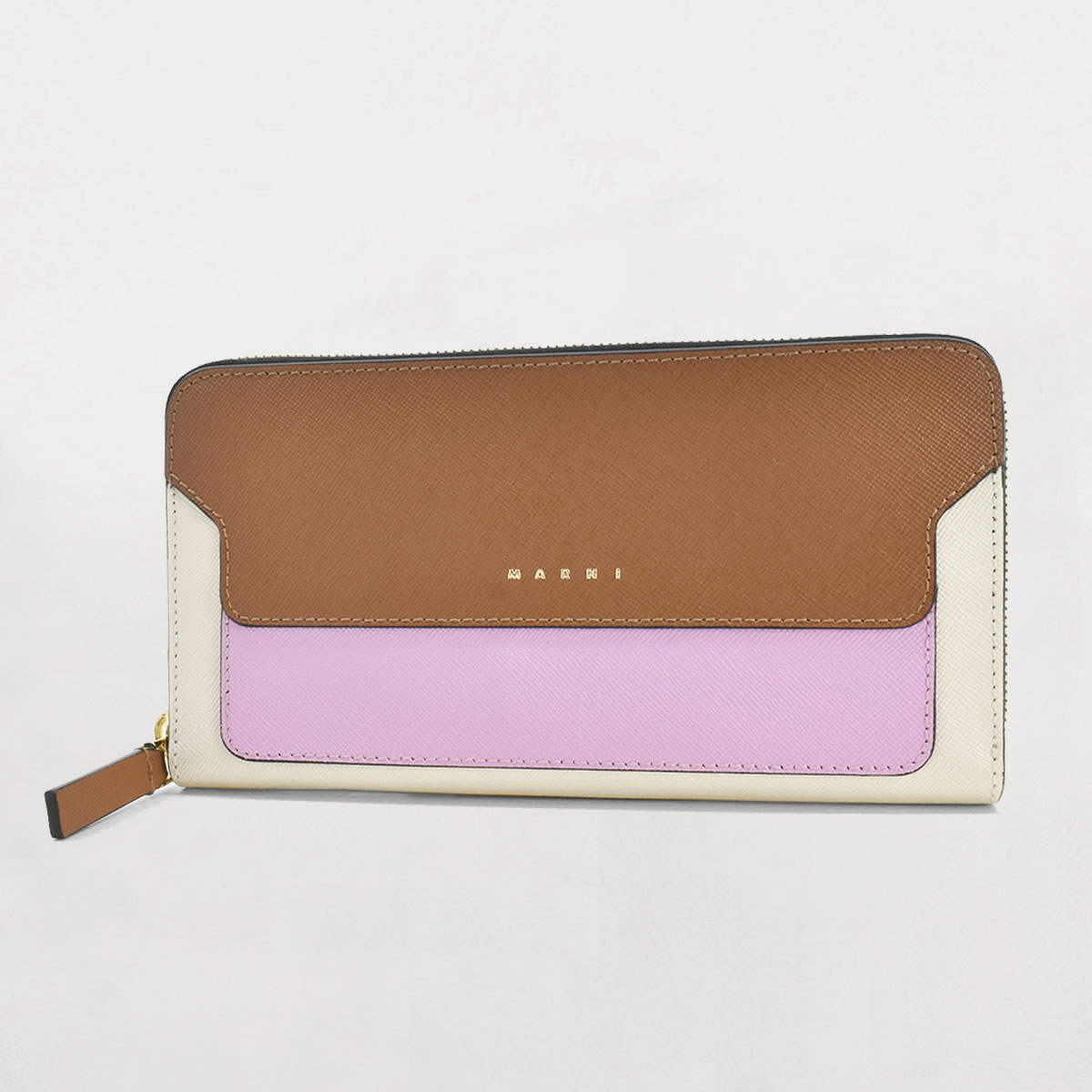 マルニ MARNI ラウンド長財布 ラウンドジップ ジップウォレット マルチカラー バイカラー LONG ZIP AROUND マルチ MOCA PINK CANDY SHELL レディース PFMOE11U09 LV520 Z565N