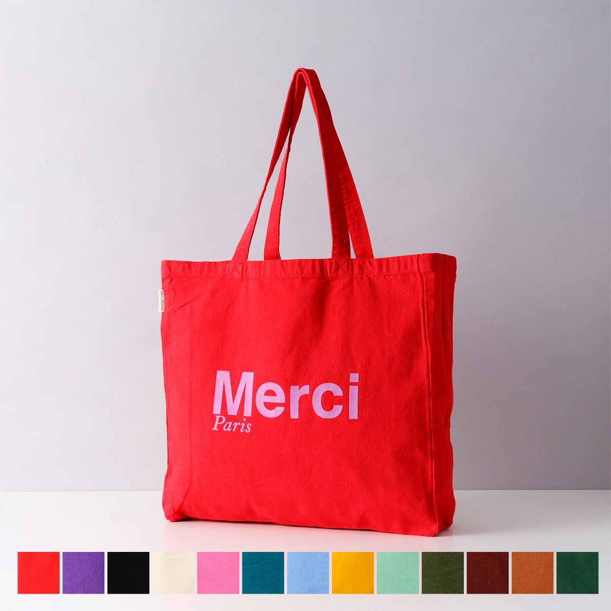 7/31迄値下げ新品未使用正規品 メルシー　Merci Paris トートバッグ MERCI Merci メルシートートバッグ Cotton Tote Bag Grand ロゴ