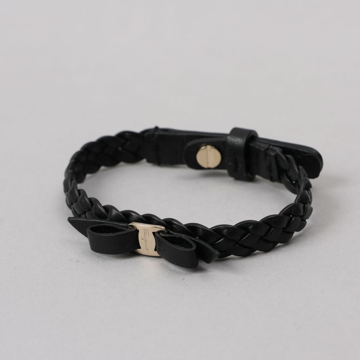 Salvatore Ferragamo ブラウンレザーバングル FERRAGAMO Feragamo フェラガモ BRACELET レザーブレスレット