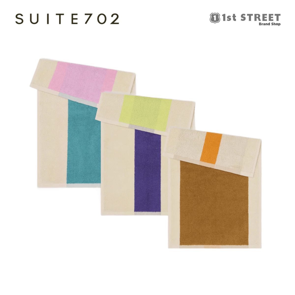 スイート702 SUITE702 タオル ゲストタオル 30×50cm 3枚セット ストライプ ボーダー カラフル プレゼント ギフト 結婚祝い 高級 GUEST TOWELS SET OF 3 M&M CMMTTSET30TUPUTO レディース メンズ ユニセックス