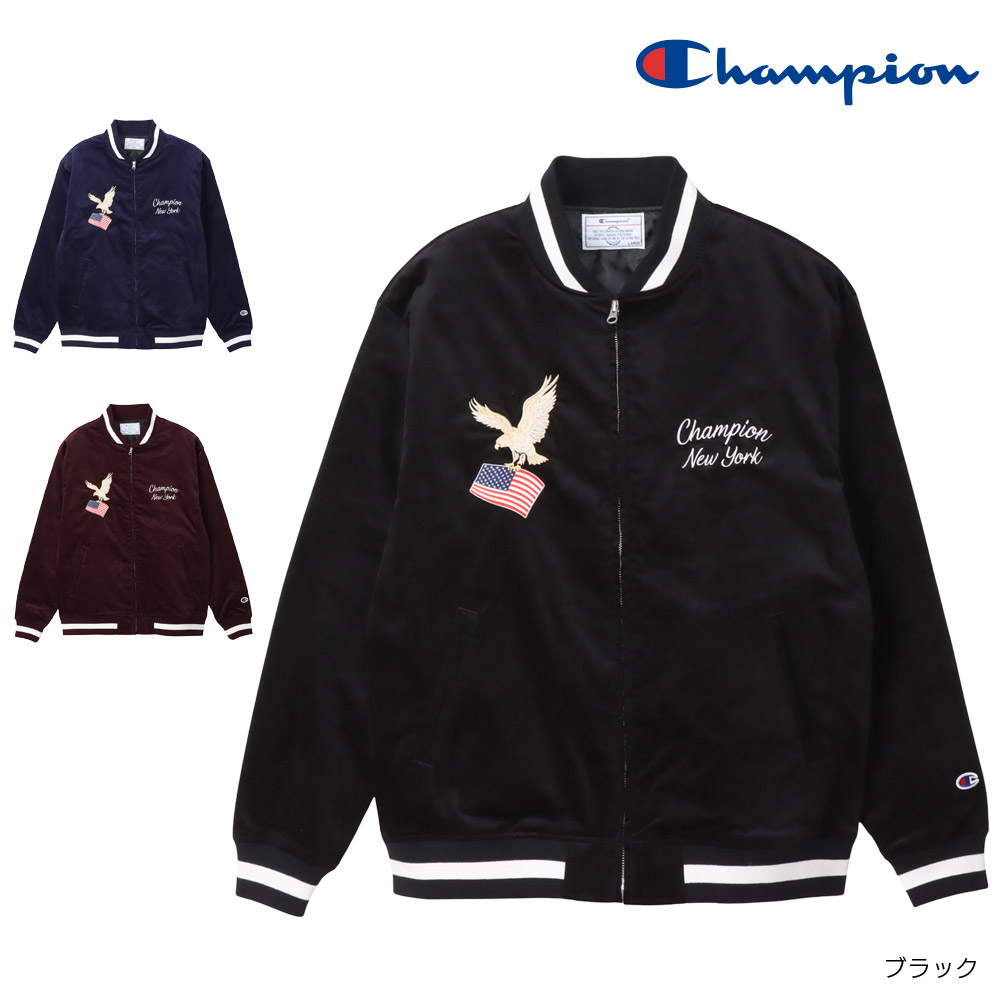 Champion ジャケット スカジャン メンズ C3-C608ワイン M c3-c608-1.jpg