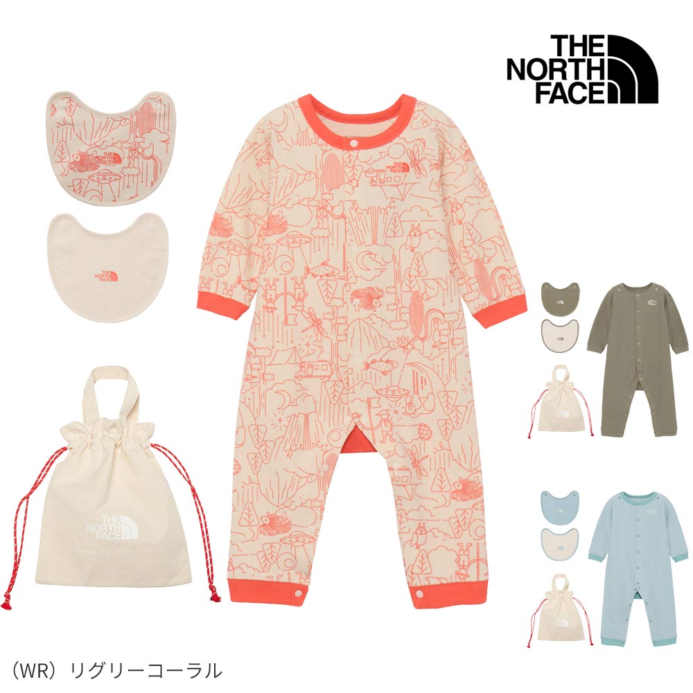 楽天市場】THE NORTH FACE ノースフェイス ロンパース & 2Pビブ ギフト