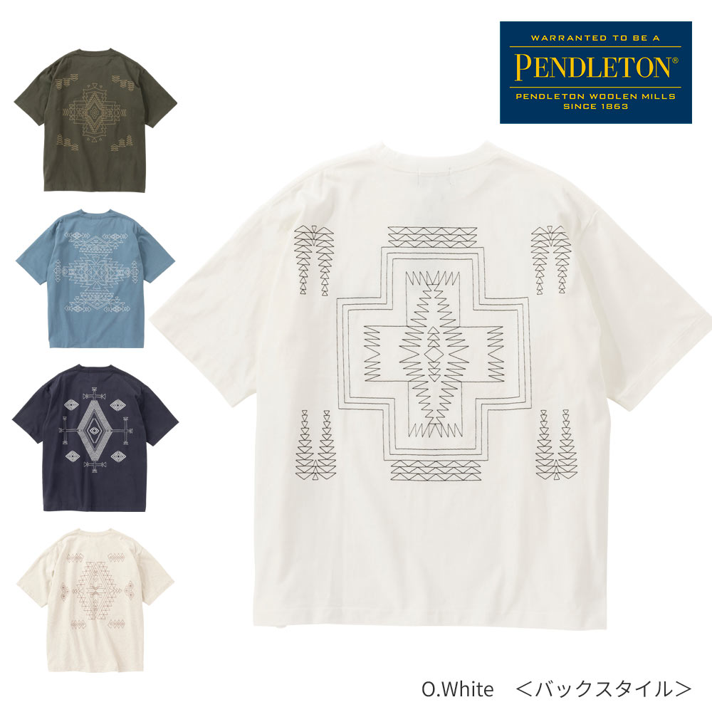 ペンドルトン PENDLETON ショートスリーブバック刺繍ティー(Unisex) 4275-6007