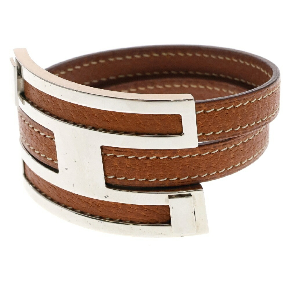 HERMES エルメス シルバー×ブラウン プスプス バングル ブレスレット 楽天市場】HERMES(エルメス) プスプス バングル ブレスレット
