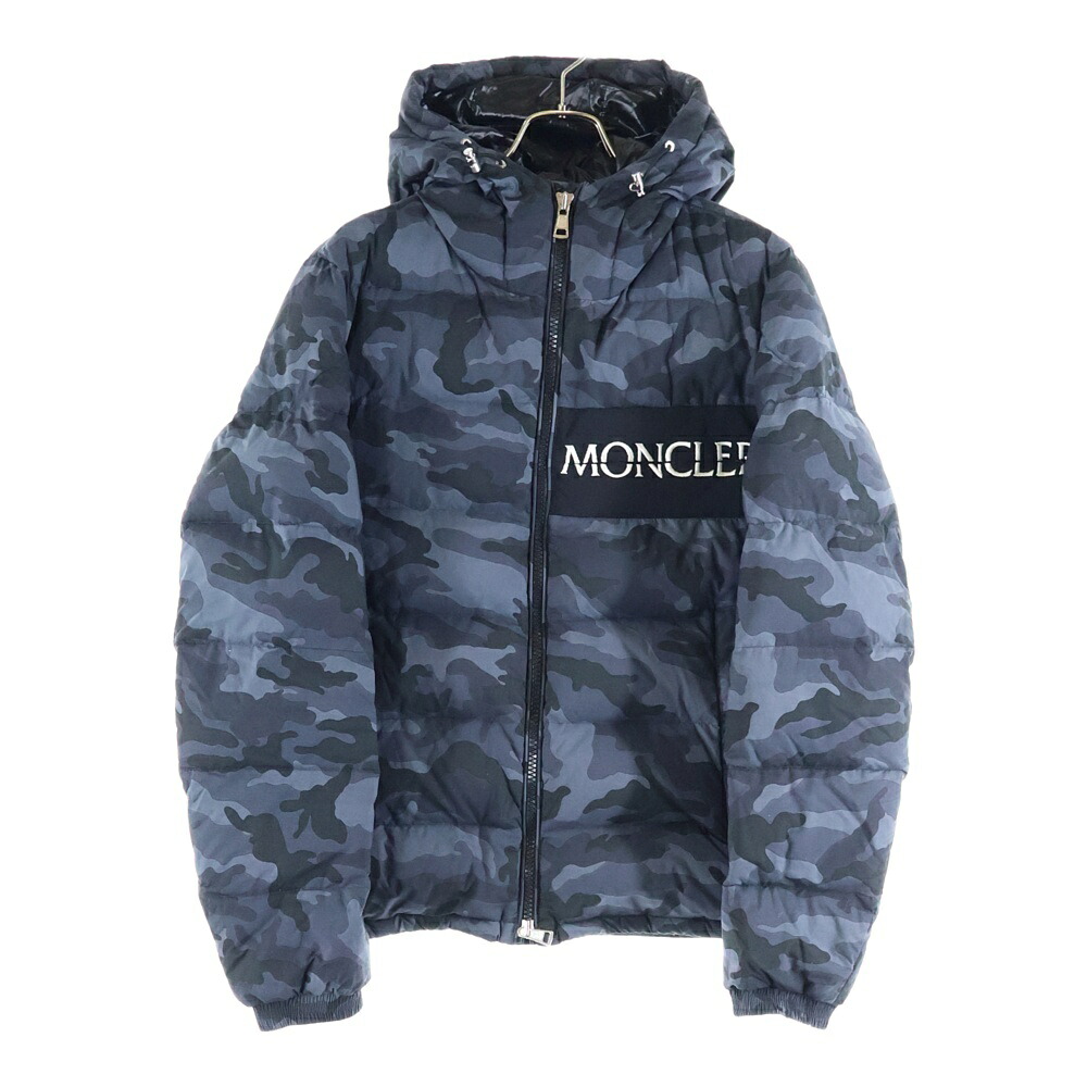 MONCLER(モンク線路) 18AW AITON GIUBBOTTO アイトン 家鴨柄 向こう正面ロゴタイプ ジップアップ 落ちこむ上衣 米国海軍 D2091418405【中古】【座標軸B】
