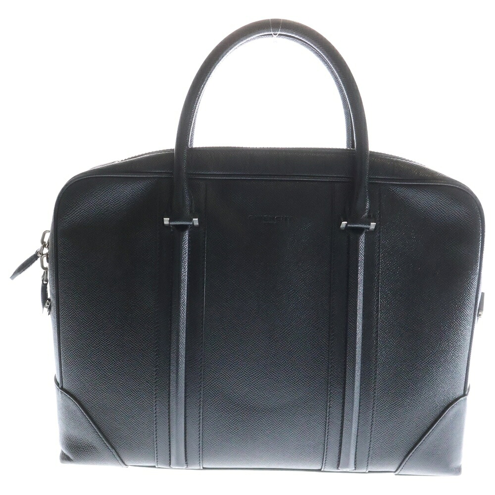 GIVENCHY(ジバンシィ) なめし革 2WAY 商行為御徒面子 ブリーフ入れもの ハンドバック ショルダーバッグ 黒いこと【中古】【座標軸B】