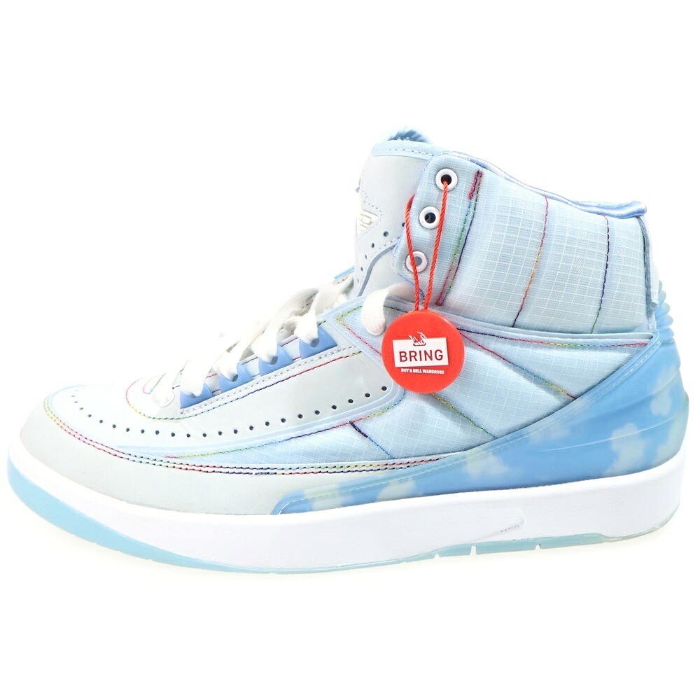 NIKE(ナイキ) ×J.BALVIN AIR JORDAN2 RETRO SP DQ7691-419 Jバル壜 エアジョーダン2 レトロ ハイカットスニーカー 青碧 US8.5/26.5珊【中古】【度合いA】