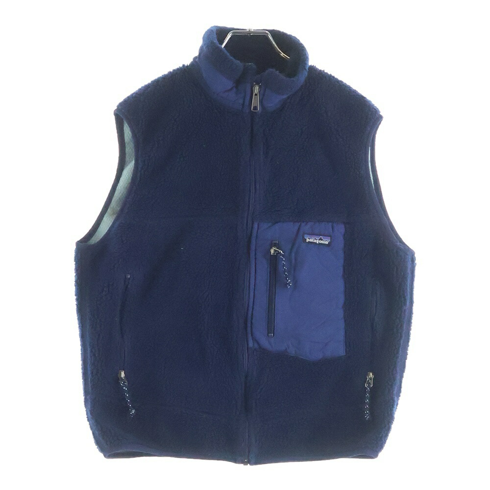 PATAGONIA(パタゴニア) 90S CLASSIC RETRO X VEST USA製 クラシック レトロ ベスト ボア フリース ネイビー【中古】【程度B】