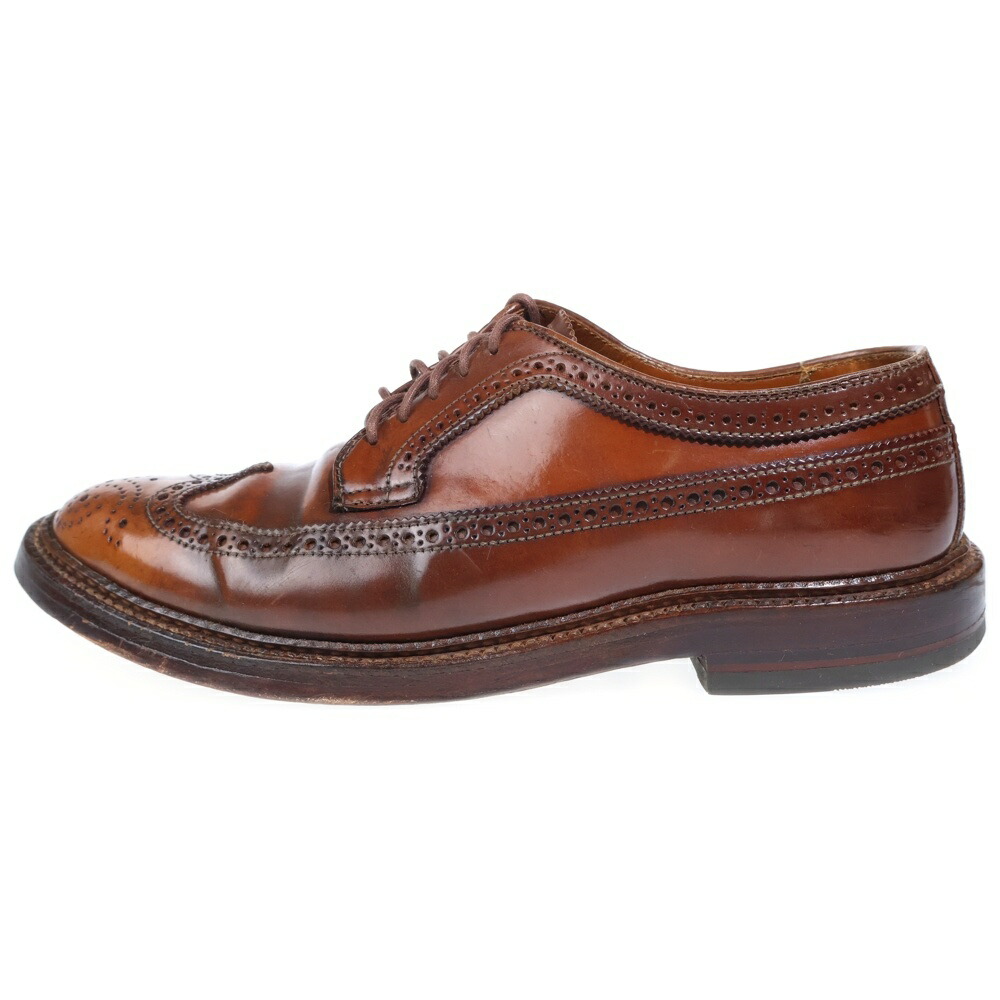 Alden(オールデン) コードバン ウィングチップ レースアップレザーシューズ 97771 赤銅色【中古】【度合いB】