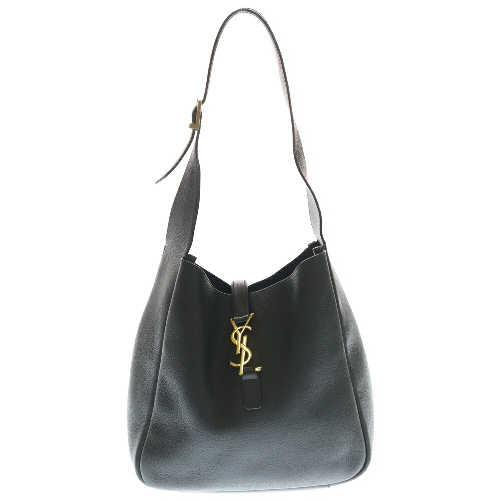 SAINT LAURENT PARIS(サンローランパリ) LE 5 A 7 ホンブルグ帽 スモール カサンドラレザーハンドバッグ 黒いこと なめし革 713938 ゴールド金具【中古】【座標軸B】