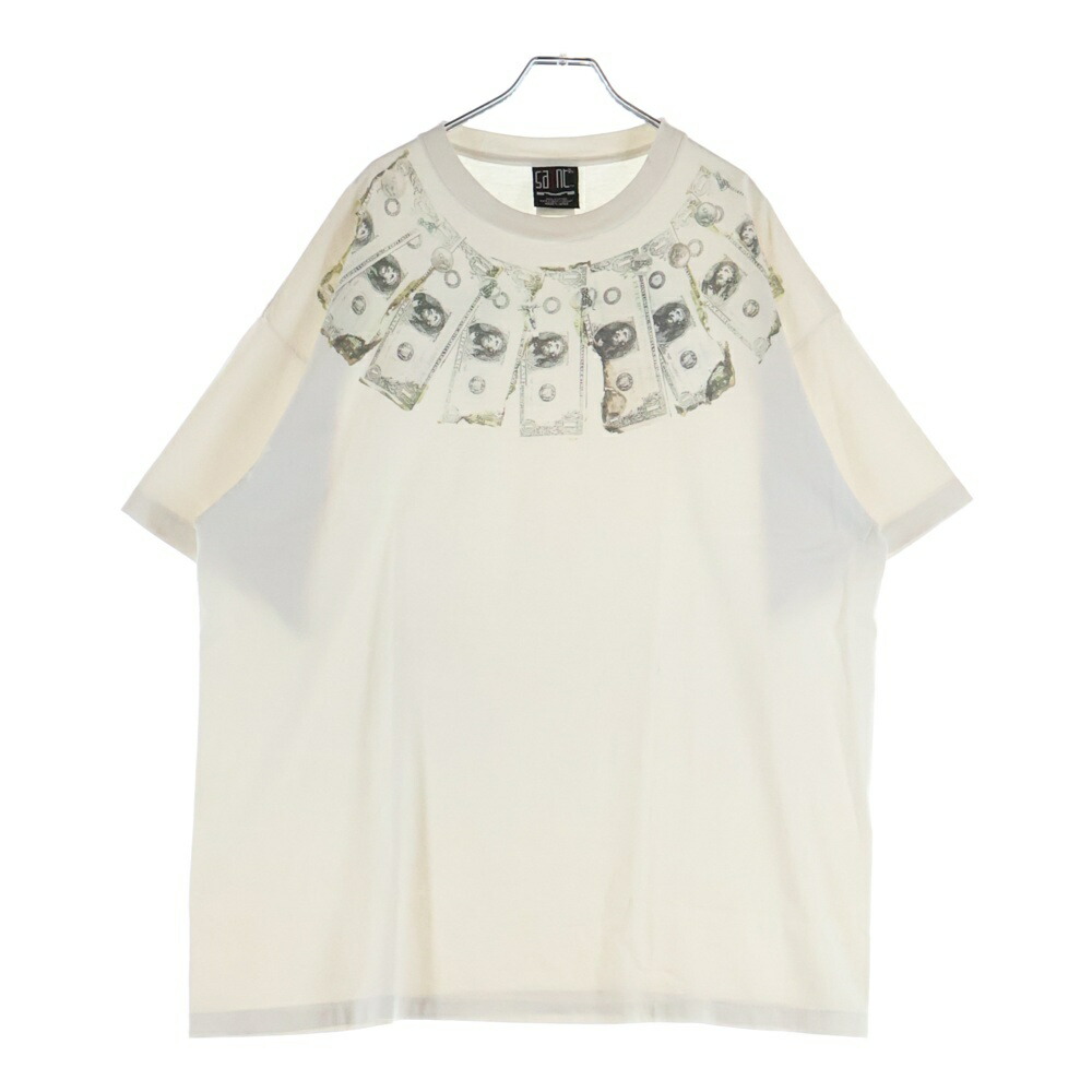 SAINT MICHAEL(セントマイケル) 24SS SS TEE MONEY 先だつもの刷り上げる 半袖ティーシャツ カットソー 白いこと SM-YS8-0000-010【中古】【座標軸B】