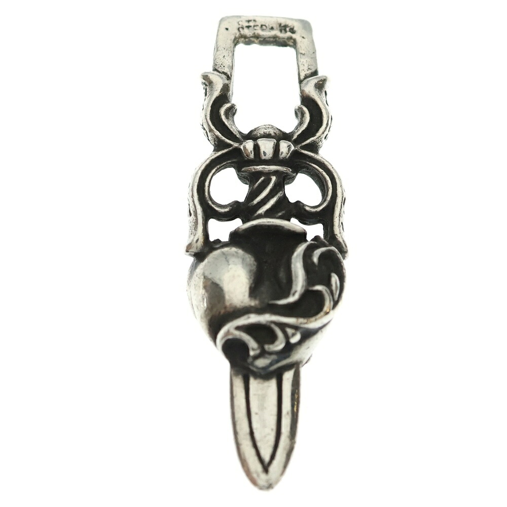 CHROME HEARTS(クロムハーツ) DAGGER HEART ダガーハート シャンデリヤとっ始め しろがね色 BCA243【中古】【度合いB】
