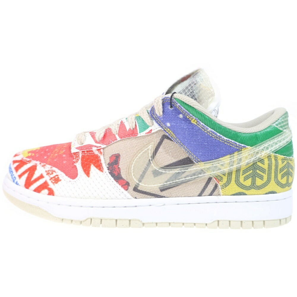 NIKE(ナイキ) DUNK LOW CITY MARKET DA6125-900 ダンク シティ証券業界 ローカットスニーカー マルチ US9.5/27.5糎【中古】【座標軸S】