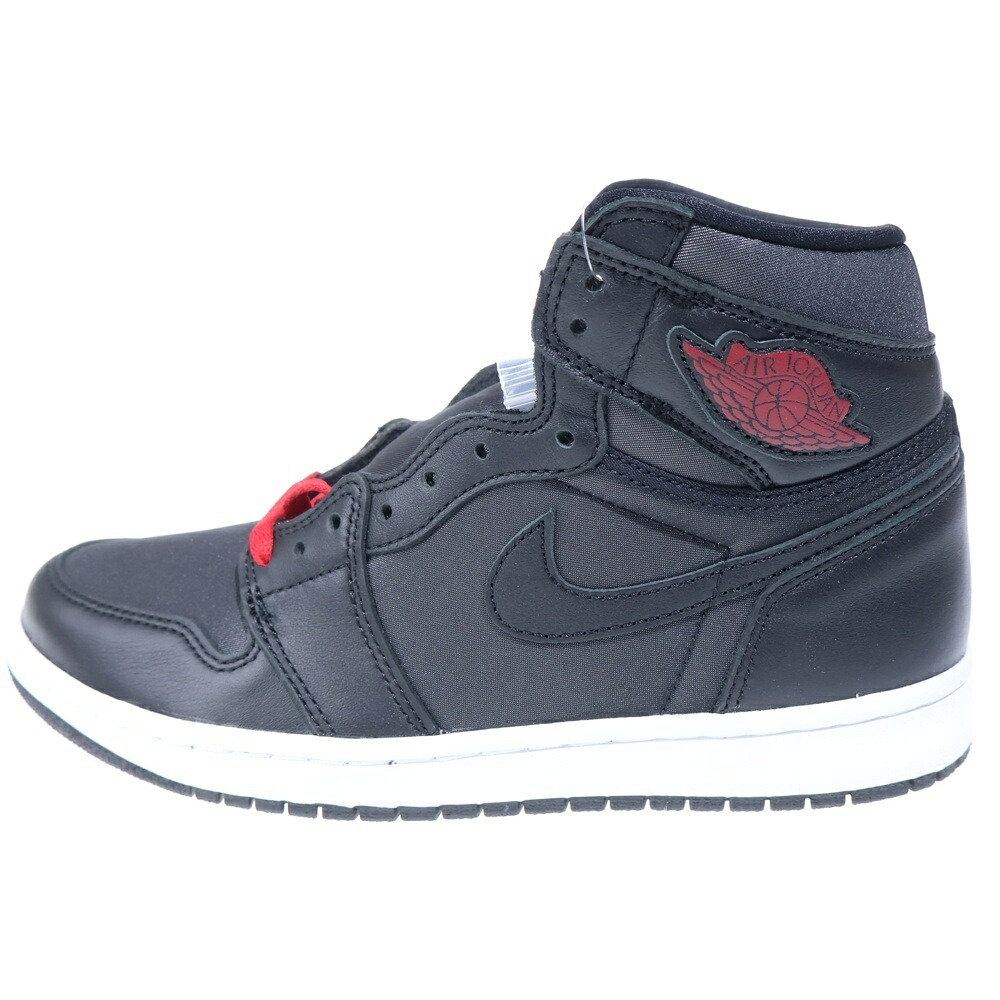 NIKE(ナイキ) AIR JORDAN 1 RETRO HIGH OG BLACK GYM RED エアジョーダン1 レトロ ハイカットスニーカー 黒いこと US7.5/25.5糎 555088-060【中古】【座標軸S】