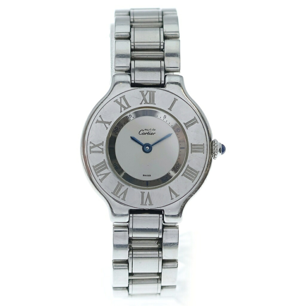 Cartier(カルティエ) 帆柱21 ヴァンティアン しろがね色文字記号盤 SS/QZ W10109T2 ウォッチ【中古】【座標軸B】