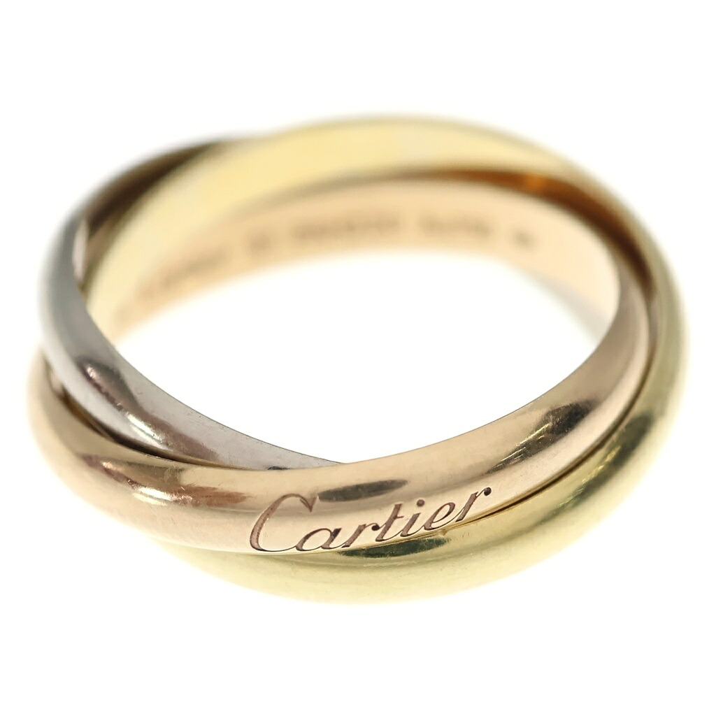 Cartier(カルティエ) トリニティ 輪っか サクラ色ゴールド×ゴールド×しろがね色 金750/YG/PG/WG #61【中古】【座標軸B】