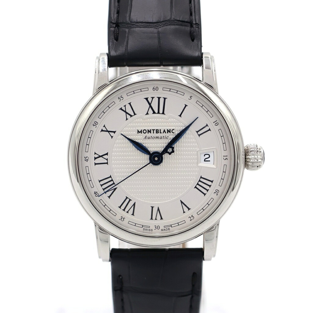 MONTBLANC(モンブラン) スター デイト シルバー文字盤 SS&times;革/AT ステンレス オートマ 自動巻き 腕時計 107115【中古】【程度A】｜BRING WATCH 店