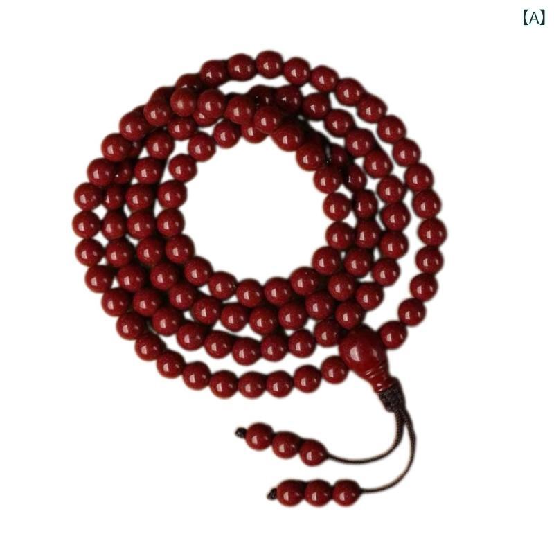 仏珠 メンズ レディース 天然鉱物 108粒 手串 念珠 紫砂 紅砂 紫金砂 帝王砂 晶体砂 雄黄砂 磨き仕上げ オリジナルデザイン ハンドアクセサリー