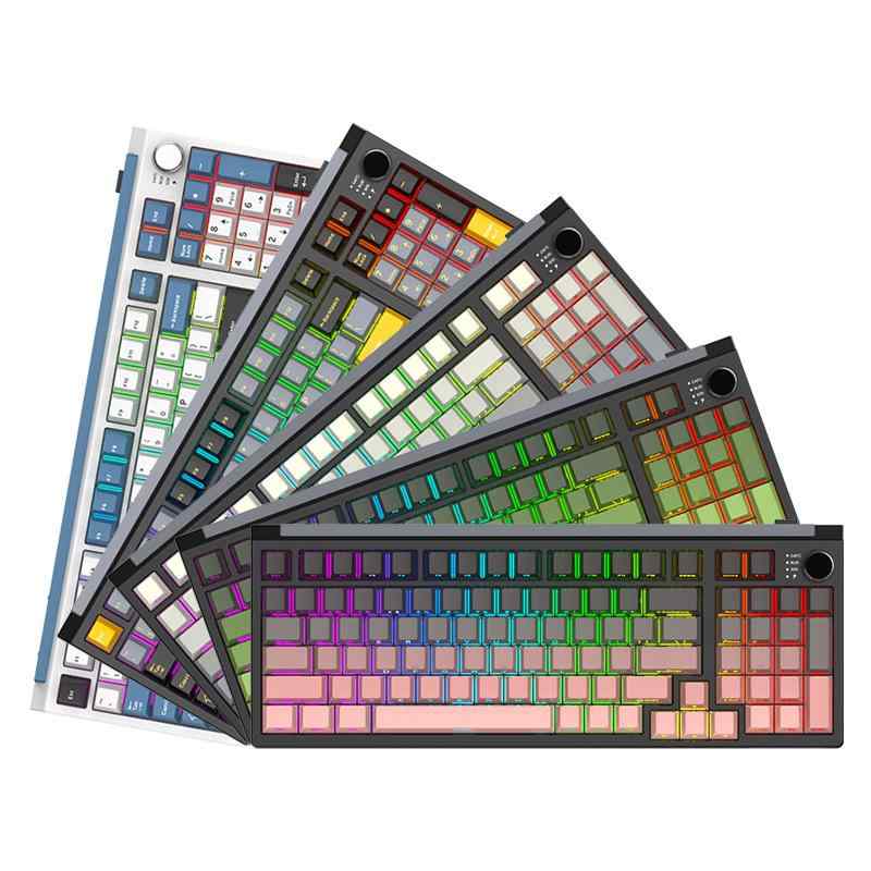 キーボード ブルートゥース ワイヤレス 3モード メカニカル ホットスワップ対応 サイド刻印 キーキャップ RGBバックライト eスポーツ ゲーム オフィス ビジネス テレワーク