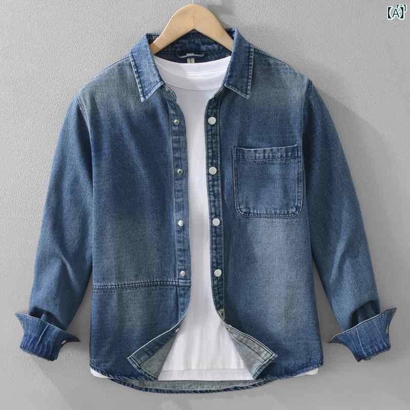 韓国ファッション●デニムシャツ●2色●追跡送料込 stitch short swing top jacket』 ¥13,800+tax free/ブラック