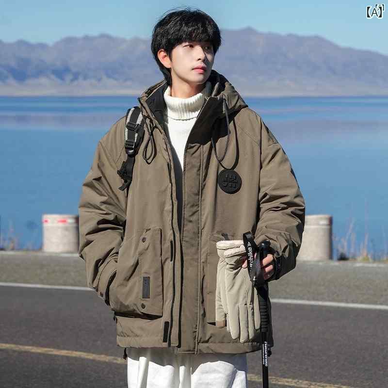 メンズ ファッション 韓国ファッション オシャレ 韓国 Mai Teyou 作業着 ダウン ジャケット メンズ 冬 ストリート カジュアル アウトドア 3 プルーフ 暖かい 13,210円