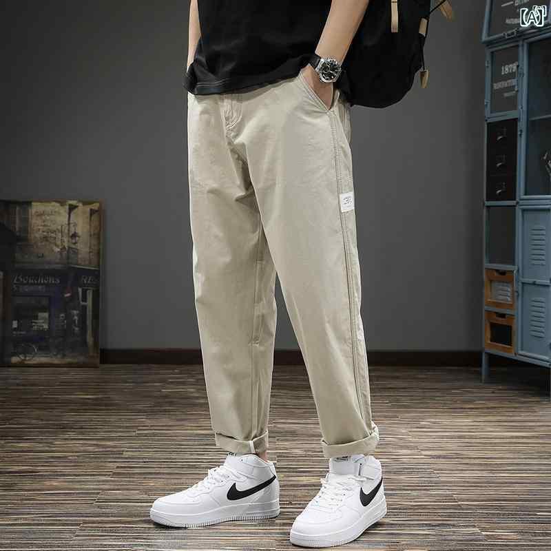 メンズ ファッション オシャレ 男性 大歳ストリート アメリカ カジュアル パンツ 男性用 夏 メンズ 大きいサイズ コットン 通気性 ストレート