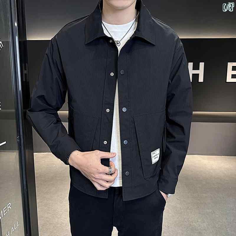 メンズ　ファッション　韓国ファッション　オシャレ　カジュアル　男性用　大歳 春秋 メンズジャケット ファッション シンプル コート 質感 軽量 高級感