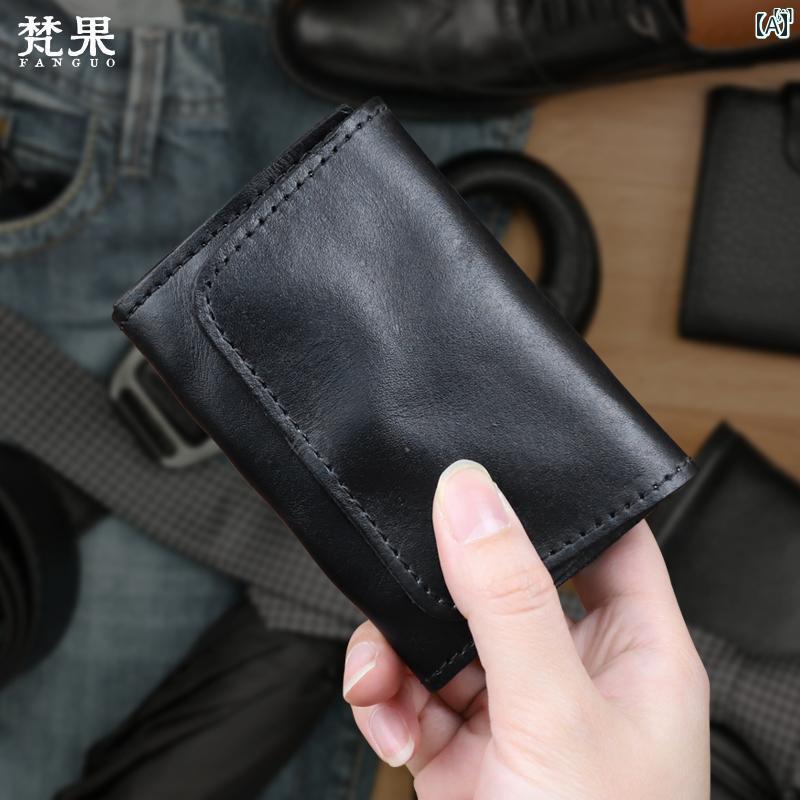 革　おしゃれ　メンズ　 革 レトロ レザー小銭入れ メンズレディース 牛革 多機能 植物 タンニン めし 革 小柄 財布 シンプル カード バッグ 収納袋