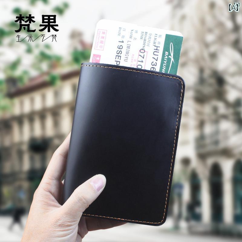 革 今めかしい メンズ  革 渡航免状 御徒面子 メンズレディース上層 牛皮 渡航免状保持者 レトロ 多役立つこと マカオ 中華民国 防御すること 仕掛ける 書き付け