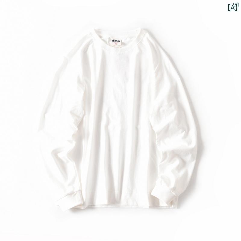 メンズ　男性　メンズファッション　オシャレ　カジュアル コットン 快適 通気性 ラウンドネック ラグラン 長袖 Tシャツ 秋 ボト シャツ