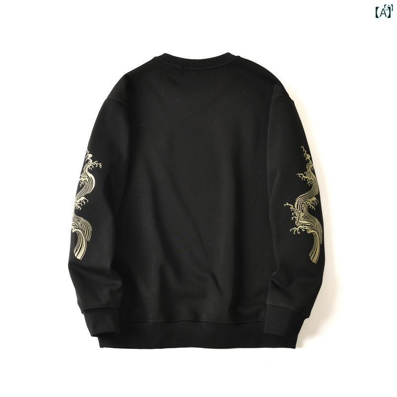 メンズ　男性　メンズファッション　オシャレ　カジュアル シングルテール カットラベル 裏起毛 厚手 刺繍 ラウンドネック カジュアル プルオーバー スウェットシャツ 男性用 秋冬 0927