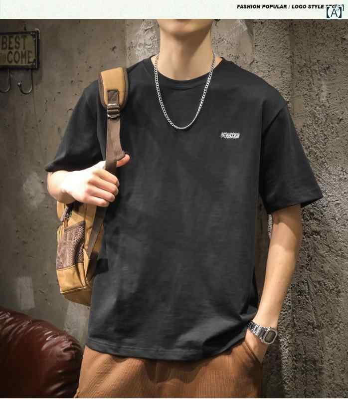 メンズ　ファッショオン　オシャレ　カジュアル　男性 アメリカン ヘビーウェイト 300 グラム 竹 コットン 半袖 Tシャツ 夏 ラウンドネック プリント 大きいサイズ ボトム