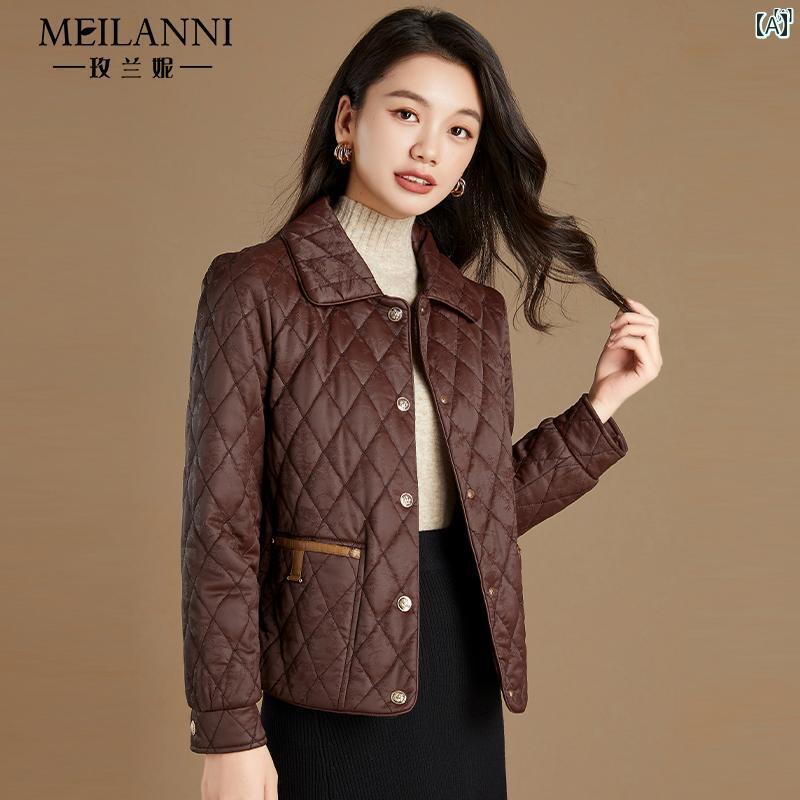 レディース レディース ファッション 上品　オシャレ　綺麗 九 江 ダウン コットン コート 冬 薄手 ショート 小柄 ハイエンド 香り コットンコート ジャケット