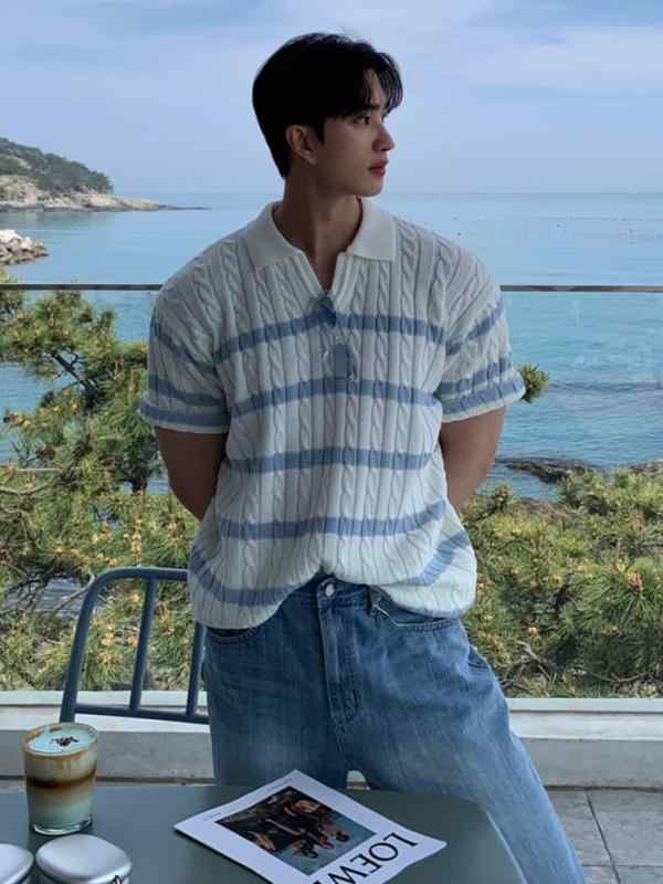 Tシャツ メンズ 夏用 ルーズフィット 短袖 無地 ポリエステル クルーネック 花編み 粗麻調 カジュアル 普段使い ストリート トップス ネイビー ホワイト イージーケア 軽量