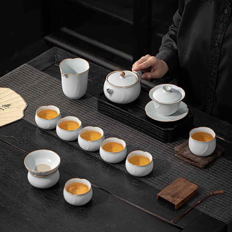 茶器 レディース 女性 汝窯 ティーポット 湯呑み セット 陶器 磁器 功夫茶器 中国茶器 茶道具 新中華風 モダン 上品な 軽やかな高級感 レトロ アウトドア 自宅用 家庭用 来客用 ファミリー 多人数 ギフト 贈答品 贈り物 ギフトボックス｜shop I.D.H