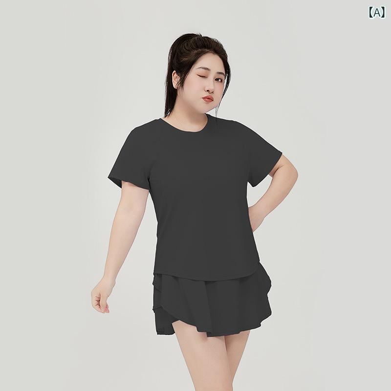 レディース ゆったり 通気 速乾 短袖 Tシャツ ランニング ヨガ フィットネス トップス スリム効果 ヒップ丈 ナイロン ストレッチ グレー系 ブルー系 春夏秋