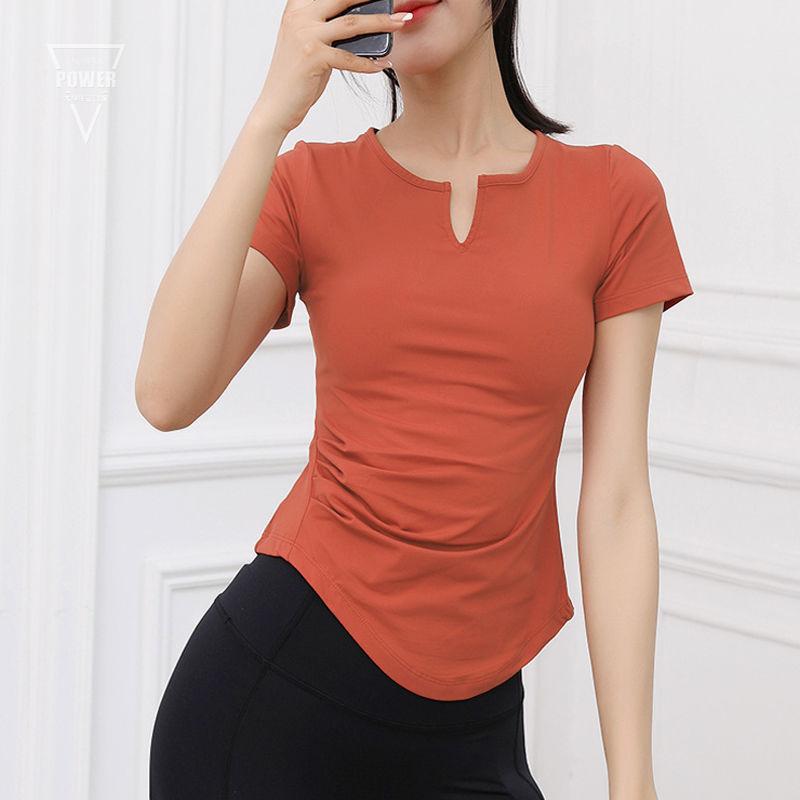スポーツウェア レディース 半袖 ストレッチ 吸湿速乾 Tシャツ ランニング ヨガ ジム フィットネス トップス タイト 細見え スタイルアップ カットソー