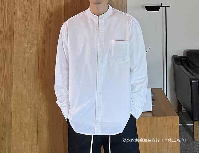 長袖シャツ 男性用 春秋 シンプル カジュアル 普段使い ホワイト ブラック クルーネック ゆったり リネン 無地 ノーアイロン 洗濯機対応 トレンド 韓国風 ファッション トップス デイリーウェア 軽量 吸湿速乾