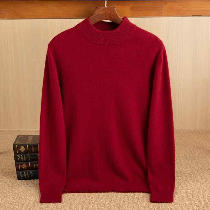 ニットセーター メンズ 秋冬 カシミヤ ハーフハイネック ルーズシルエット プルオーバー 長袖 厚手 保温 伸縮性 カジュアル ビッグサイズ 韓国風 暖か素材 日常使い