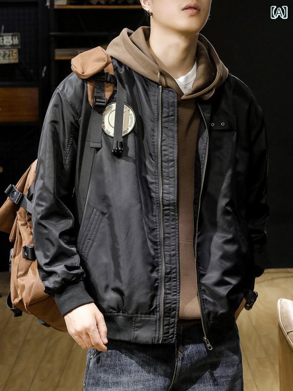 アメリカ 撥水 MA 1 ボン バー ジャケット 男性用 春秋 メンズカジュアル 野球 ユニフォーム