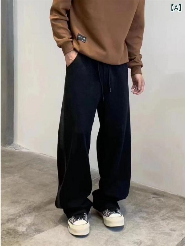 メンズ　ファッション　オシャレ　韓国 アメリカ 秋冬 男性用 タイダイ柄 ワイド レッグ シミター パンツ カップル用 マイクロフレア ストレート カジュアル スポーツ