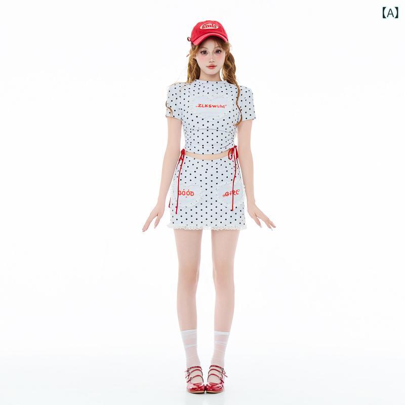 夏 リゾート プール レディース水着 レディース ビーチ かわいい 水着 レディース スプリット スウィート ドット スタイリッシュ ガール レース ティブ スリミング カバー ミート ホリデー 温泉