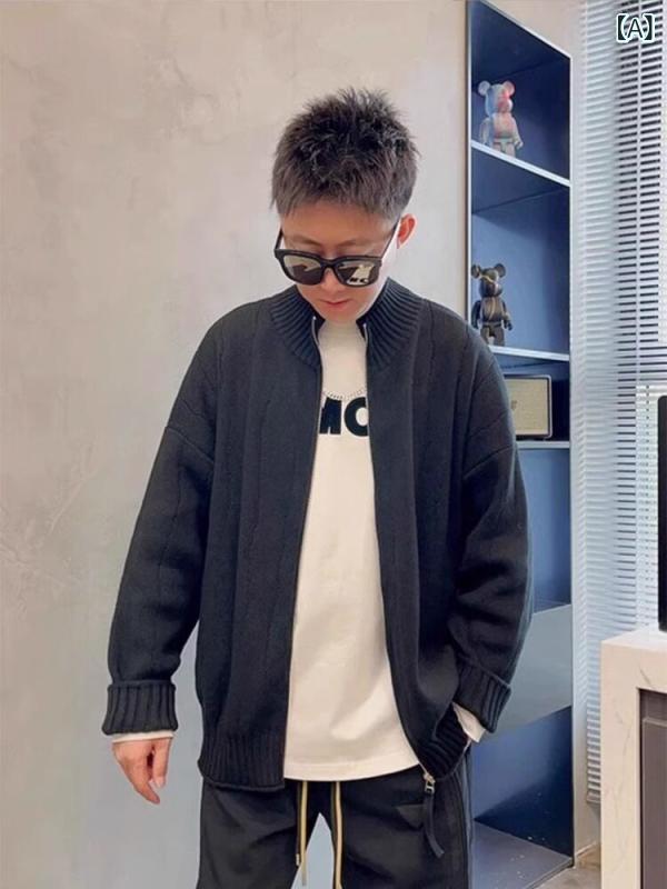 メンズ 流行り物 オシャレ 韓国 秋冬新 ソリッドカラー 照明ランプ色合い ジレー メンズ編み物 プルオーバー 好一対 上衣 メンズファッション-その他