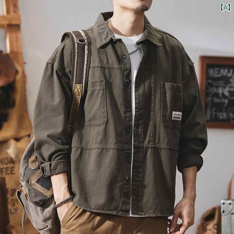 アメリカン プルオーバー メンズ 細工物上衣 時間 途轍も無い大いさ 綿織物 心地好い 長袖 上衣 レトロ その他-メンズファッション