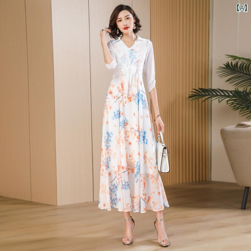 朱夏 御召しもの ロング Vのど首 ノースリーブ 肩かけ 酉の方角 花柄 シフォンスコート 砂浜 御休み レディース 妖精