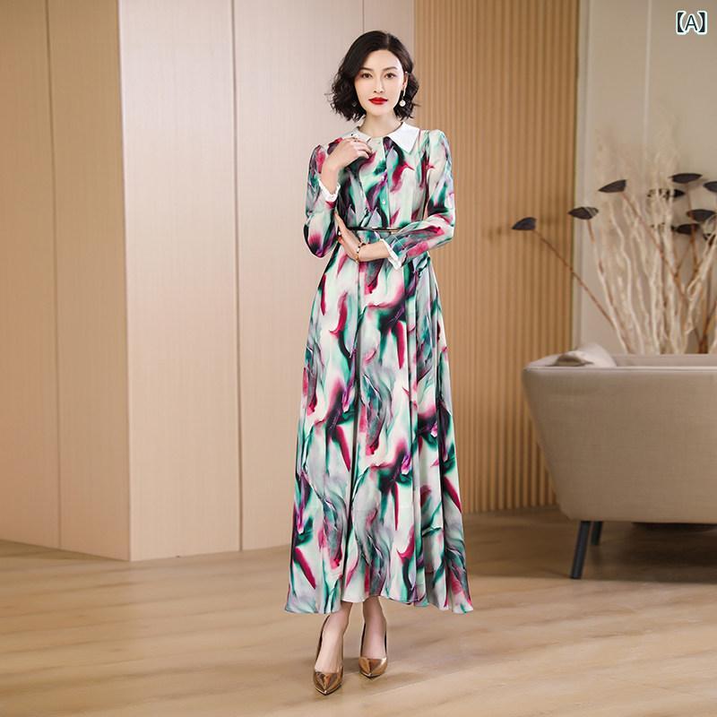 ロング 律動的な調子 プルオーバー 御召しもの か細い 酉の方角 流行り物 花柄 レディース 春夏 スコート
